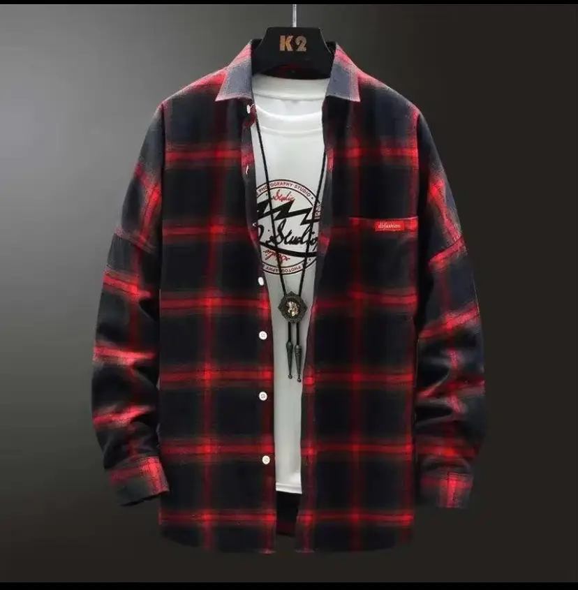 Vue alternative 2 - Chemise en Flanelle à Manches Longues en Coton pour Hommes – Confort et Élégance au Quotidien