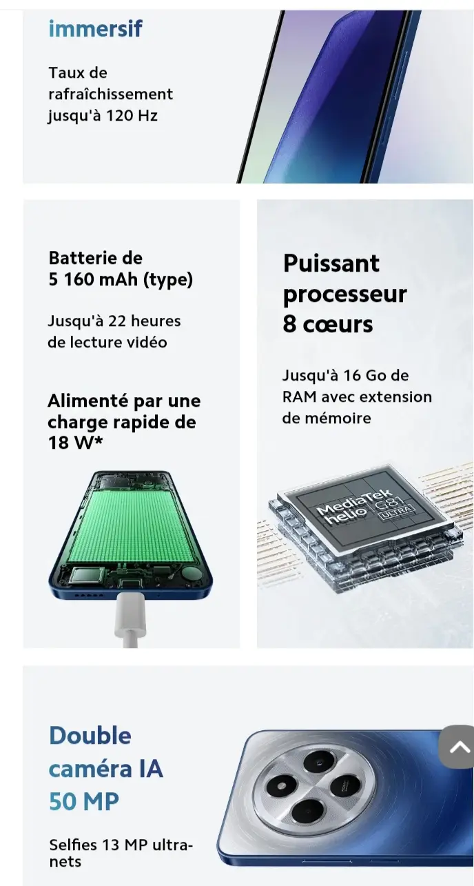 Vue alternative 3 - Redmi 14C 128Gb
