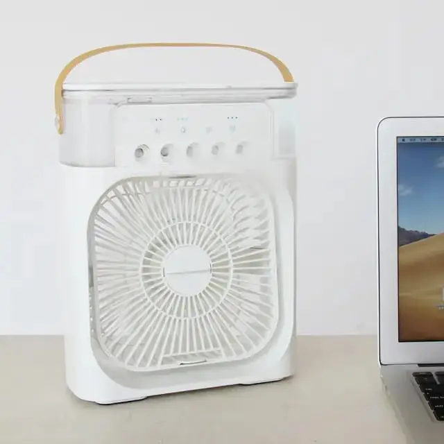 Vue alternative 1 - Mini ventilateur en plastique Chargeur USB Grand réservoir d’eau 