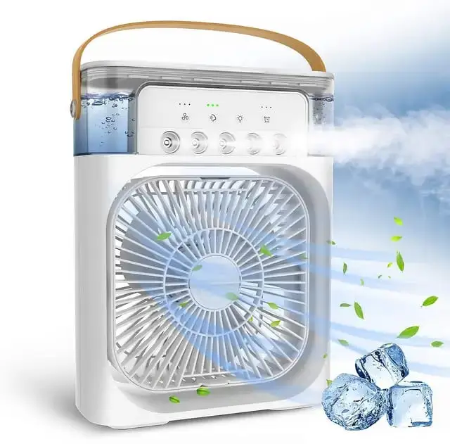 Vue alternative 2 - Mini ventilateur en plastique Chargeur USB Grand réservoir d’eau 