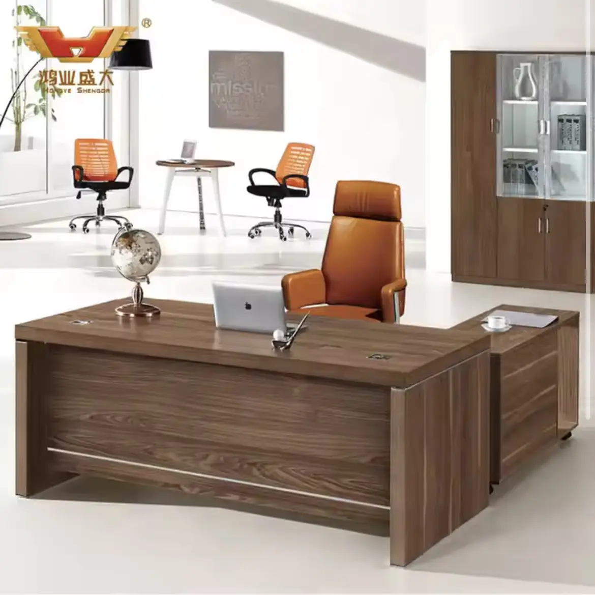 Vue alternative 2 - Bureau 1m60 avec retour 
