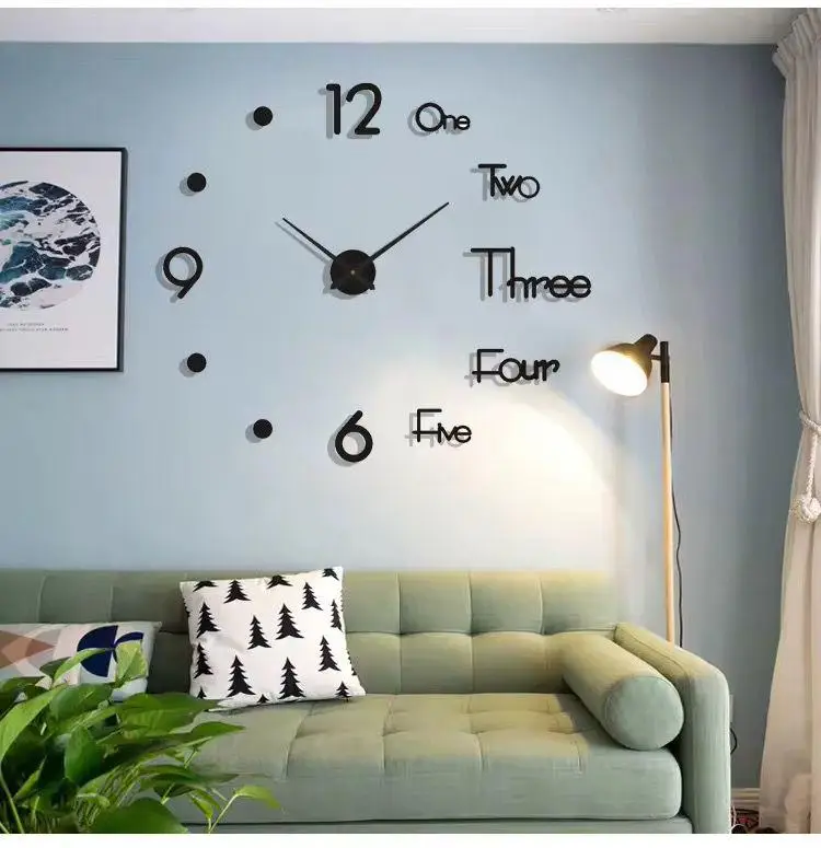 Vue alternative 4 - Horloge murale et Étagère murale 