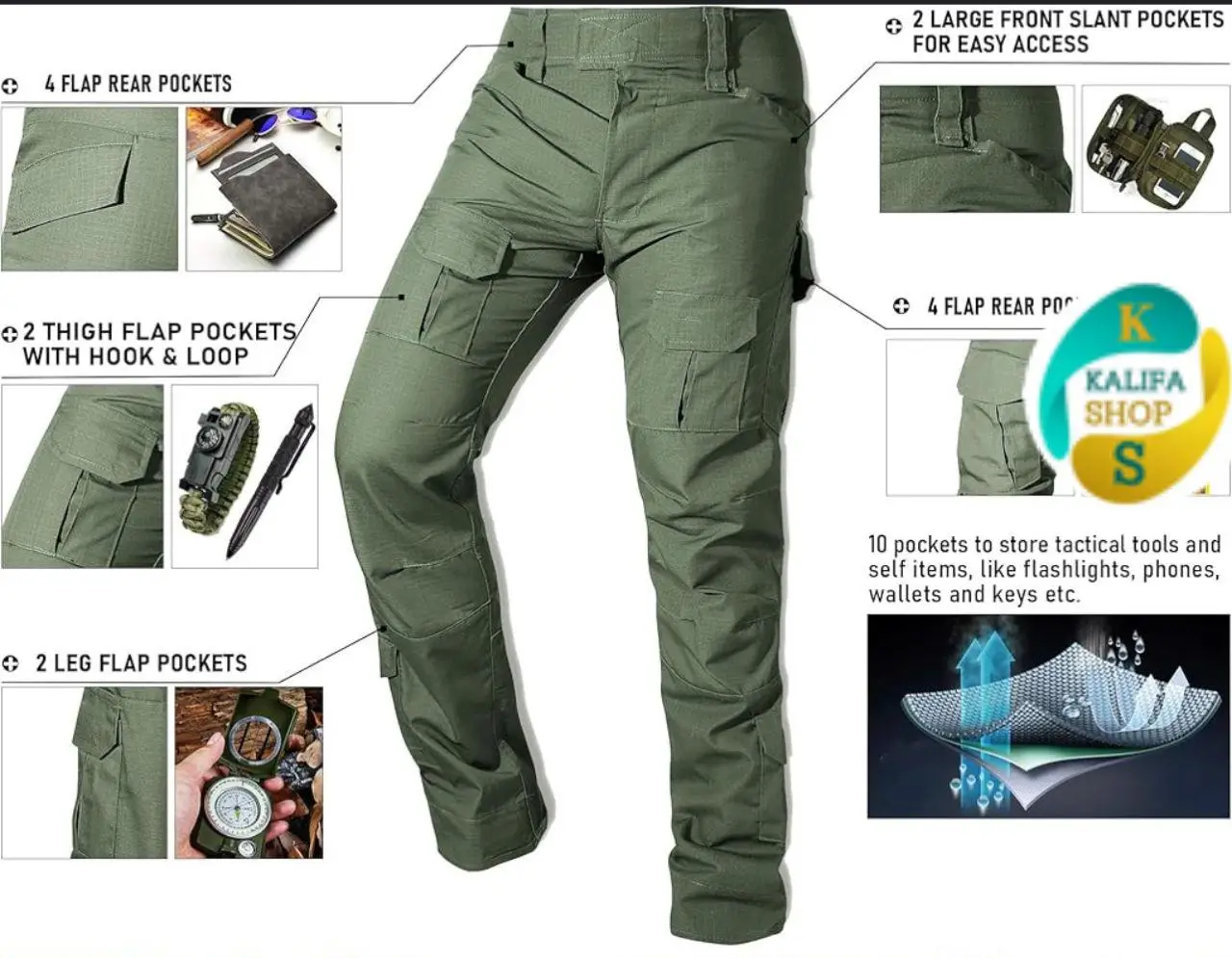 Vue alternative 1 - Pantalon cargo