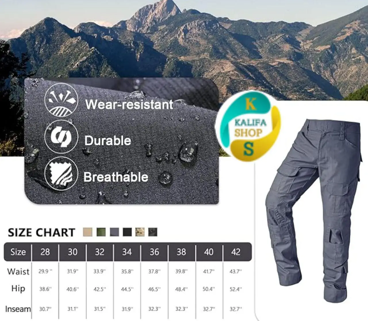 Vue alternative 2 - Pantalon cargo