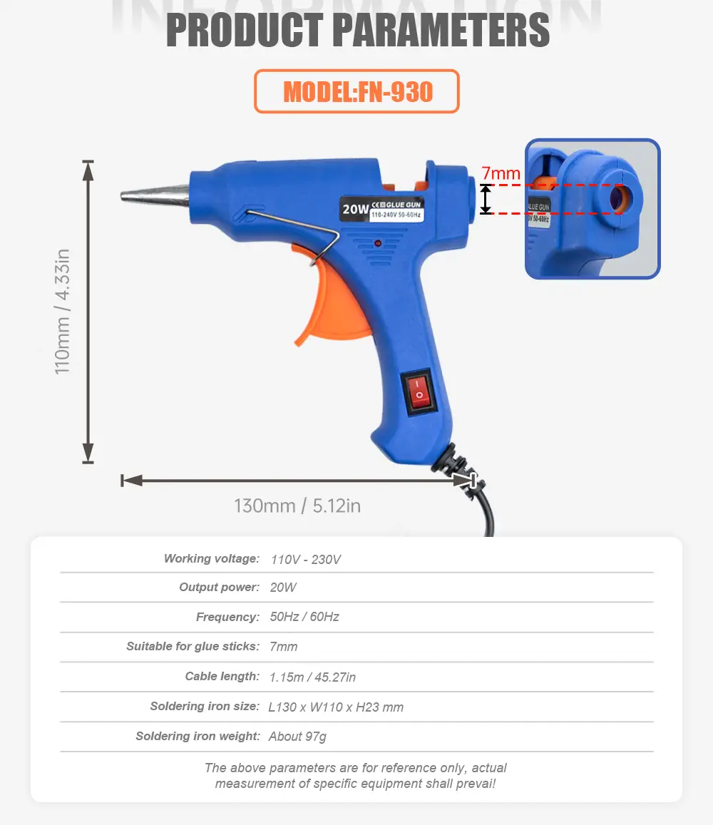 Vue alternative 1 - Pistolet à colle électrique