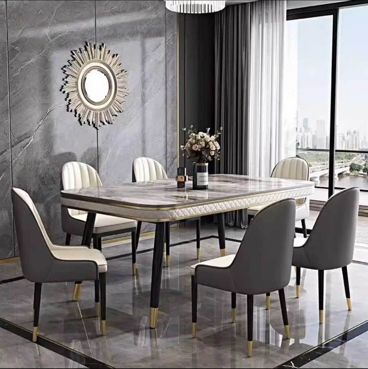 Vue alternative 4 - Table à manger 6 places