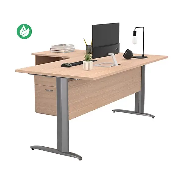 Vue alternative 1 - Bureau 1m60 avec retour