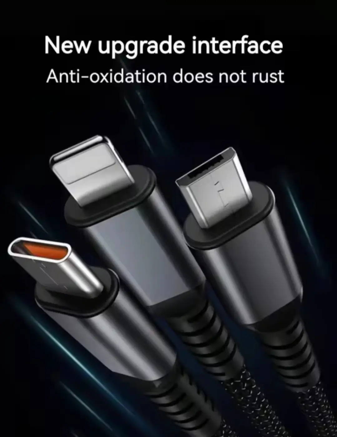 Vue alternative 2 - CÂBLE De CHARGE Rapide 3-en-1 – 100W