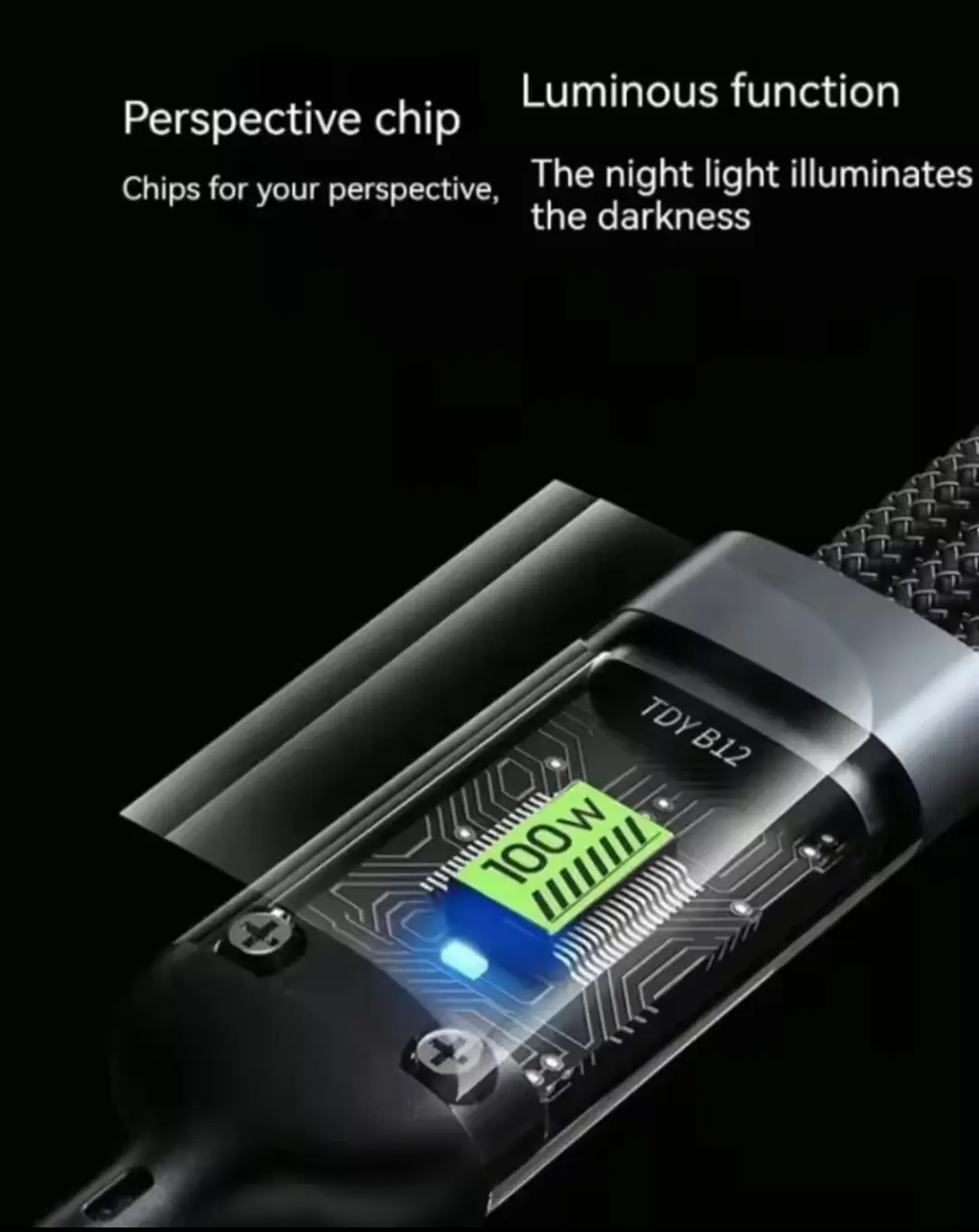 Vue alternative 4 - CÂBLE De CHARGE Rapide 3-en-1 – 100W