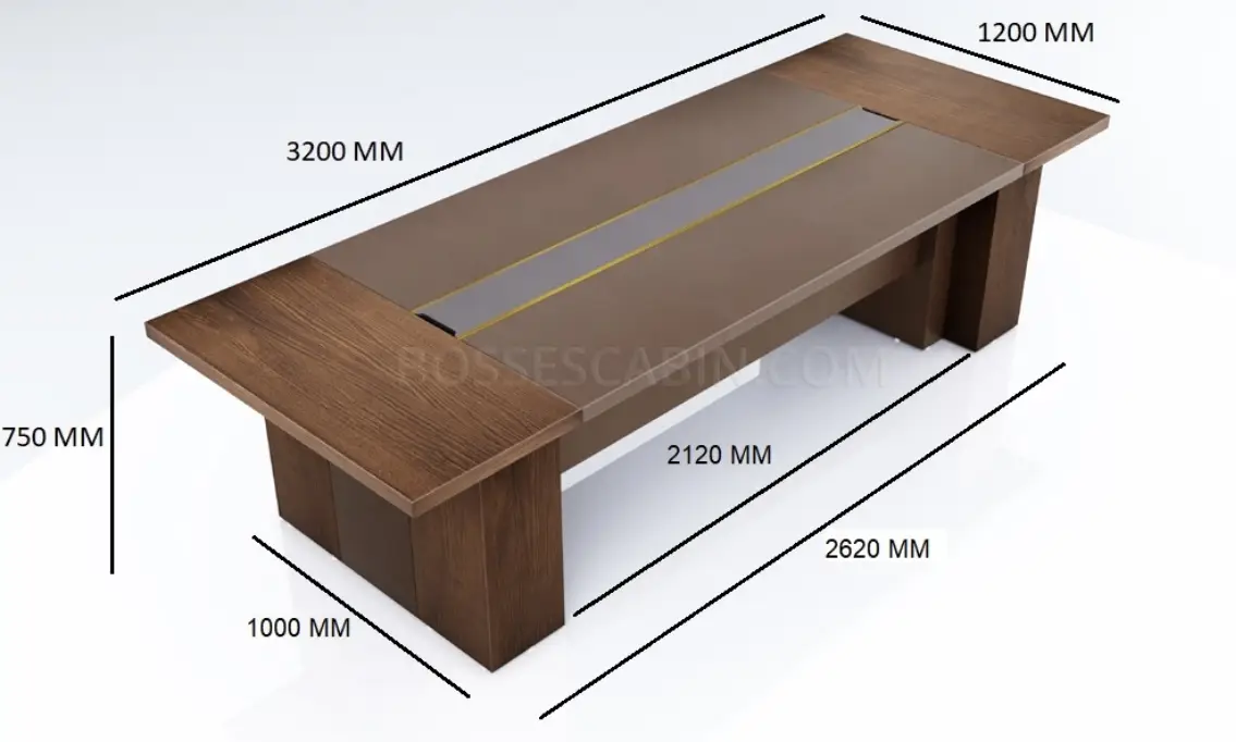 Vue alternative 4 - Table de conférence Luix