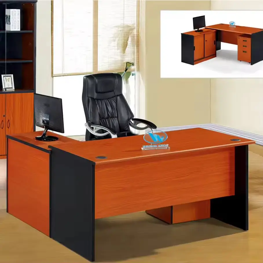 Vue alternative 1 - Bureau 1m60 avec retour