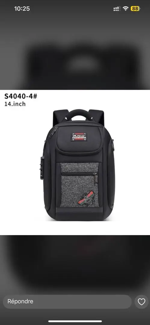 Vue alternative 1 - Sac salade noir