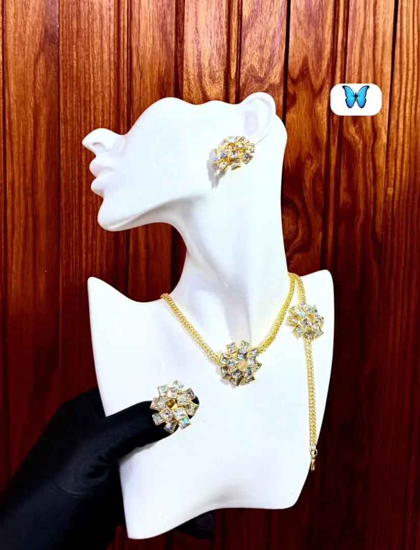 Vue alternative 1 - Ensemble Collier + Boucles + Bague + Bracelet*