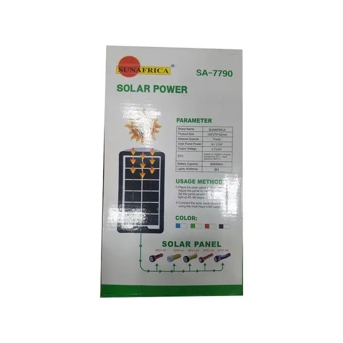 Vue alternative 2 - Sun Africa Panneau Solaire + 2 Projecteurs SA-7790