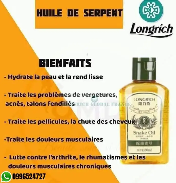 Vue alternative 1 - Huile de serpent de Longrich