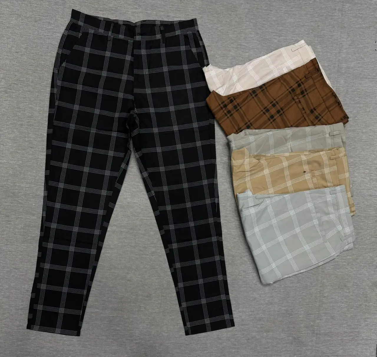 Vue alternative 1 - Pantalon Carreaux 100% cotons