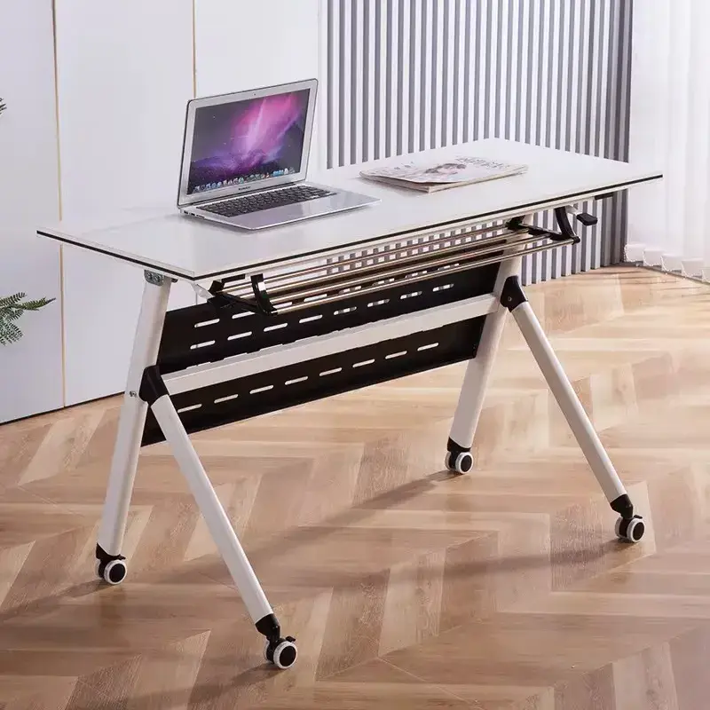 Vue alternative 3 - Table de formation pliante et mobile avec voile de fond