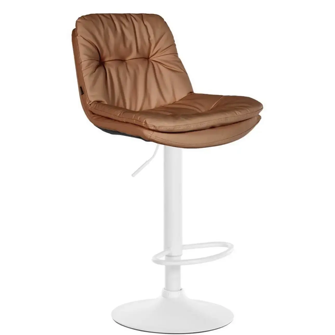 Vue alternative 2 - Tabouret haut ajustable avec repose-pieds chromé