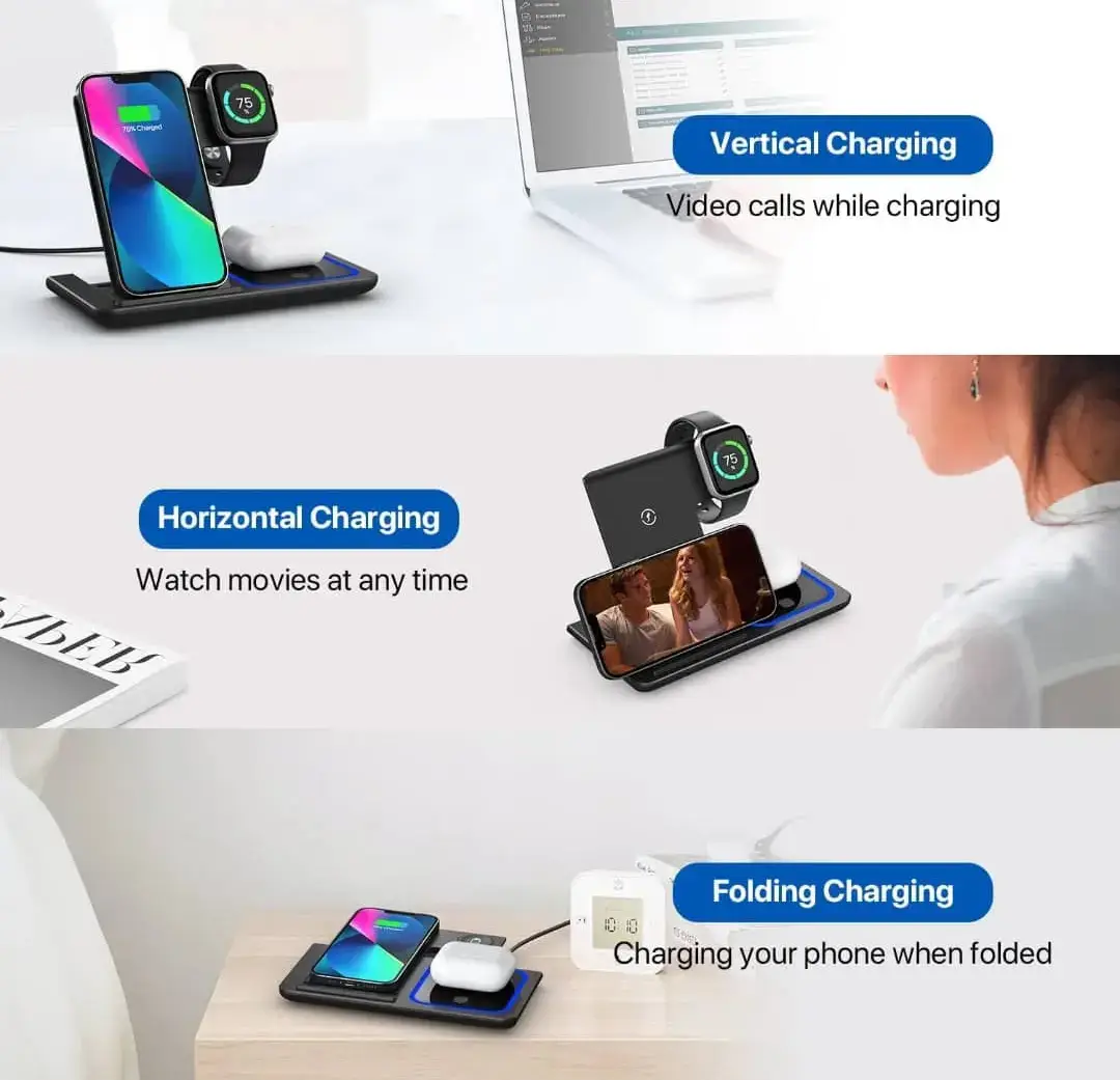 Vue alternative 3 - Station de charge sans fil 
