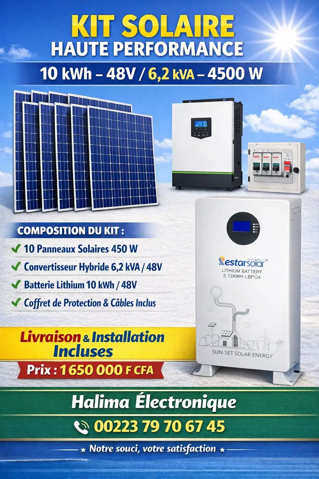Vue alternative 1 - Kit Solaire 