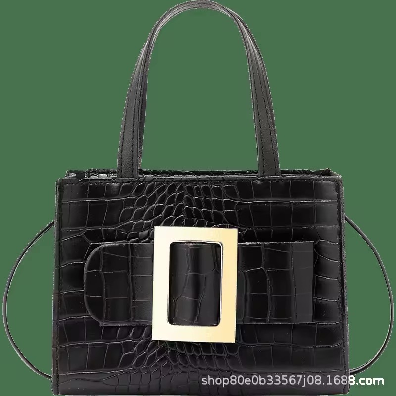 Sac à bandoulière Oblique à motif Crocodile pour femmes - Vue détaillée 2