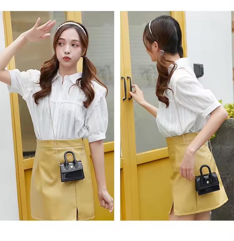 Petit sac carré motif Crocodile femmes  - Vue détaillée 4