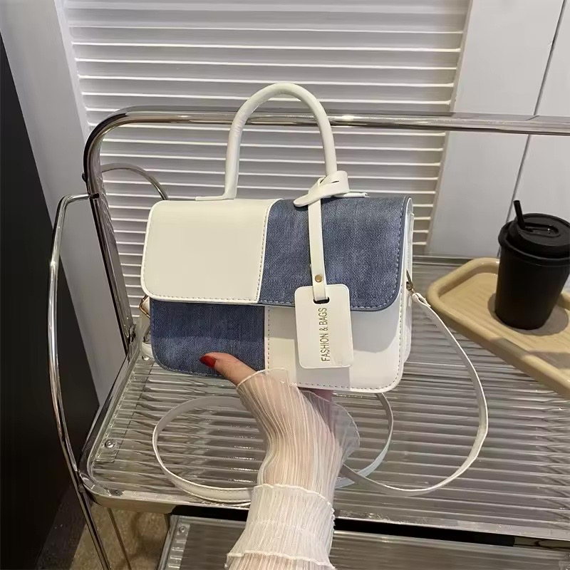 Petit sac à bandoulière en treillis de diamant coréen pour femmes - Vue détaillée 2