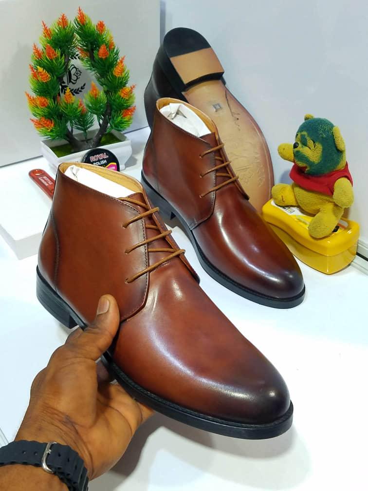 Bottines homme -Cuir-Confortable - Vue détaillée 1