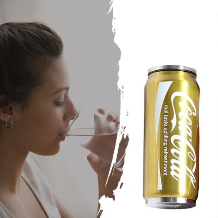 300ML Thermos Bouteille d'eau en forme de Coca Cola rouge,bleu et or - Vue détaillée 2