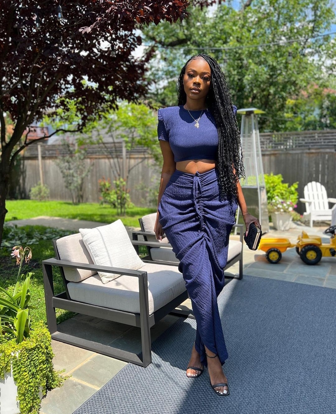 Jupe froncée et un débardeur assorti  - Vue détaillée 1