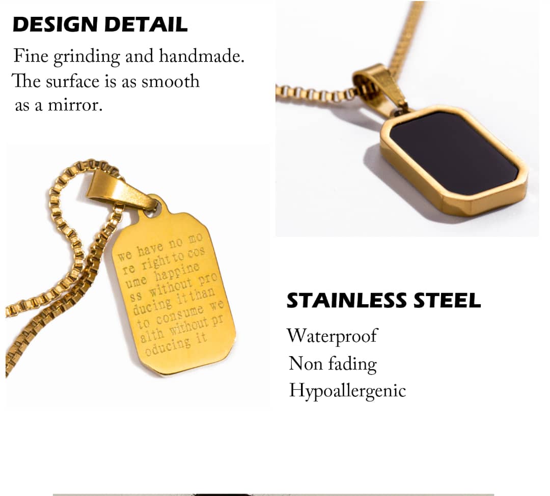 Chaîne en or inoxydable pour homme - Vue détaillée 1