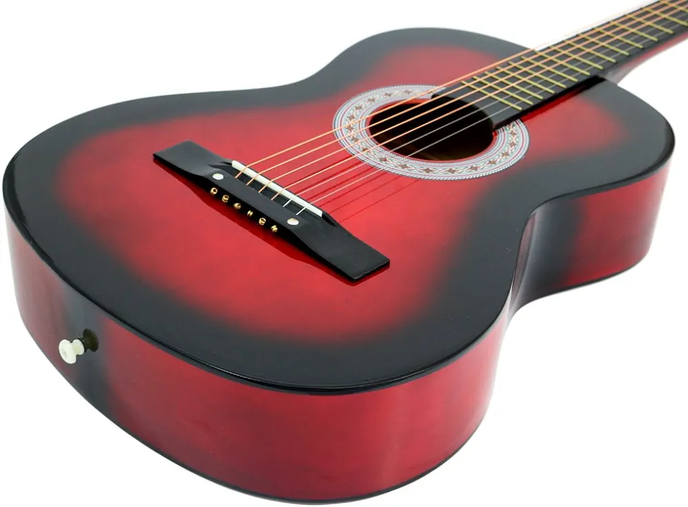 étoile Guitare acoustique 96,5 cm avec Beginner's Guide, Redburst - Vue détaillée 3