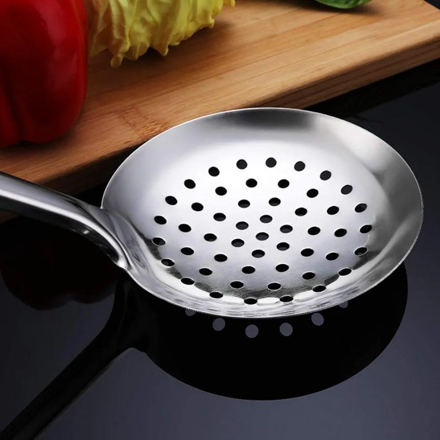 2 passoire à pâtes Huihuijia, cuillère à fente pour cuisine, passoire en acier inoxydable, passoire à mailles. - Vue détaillée 3