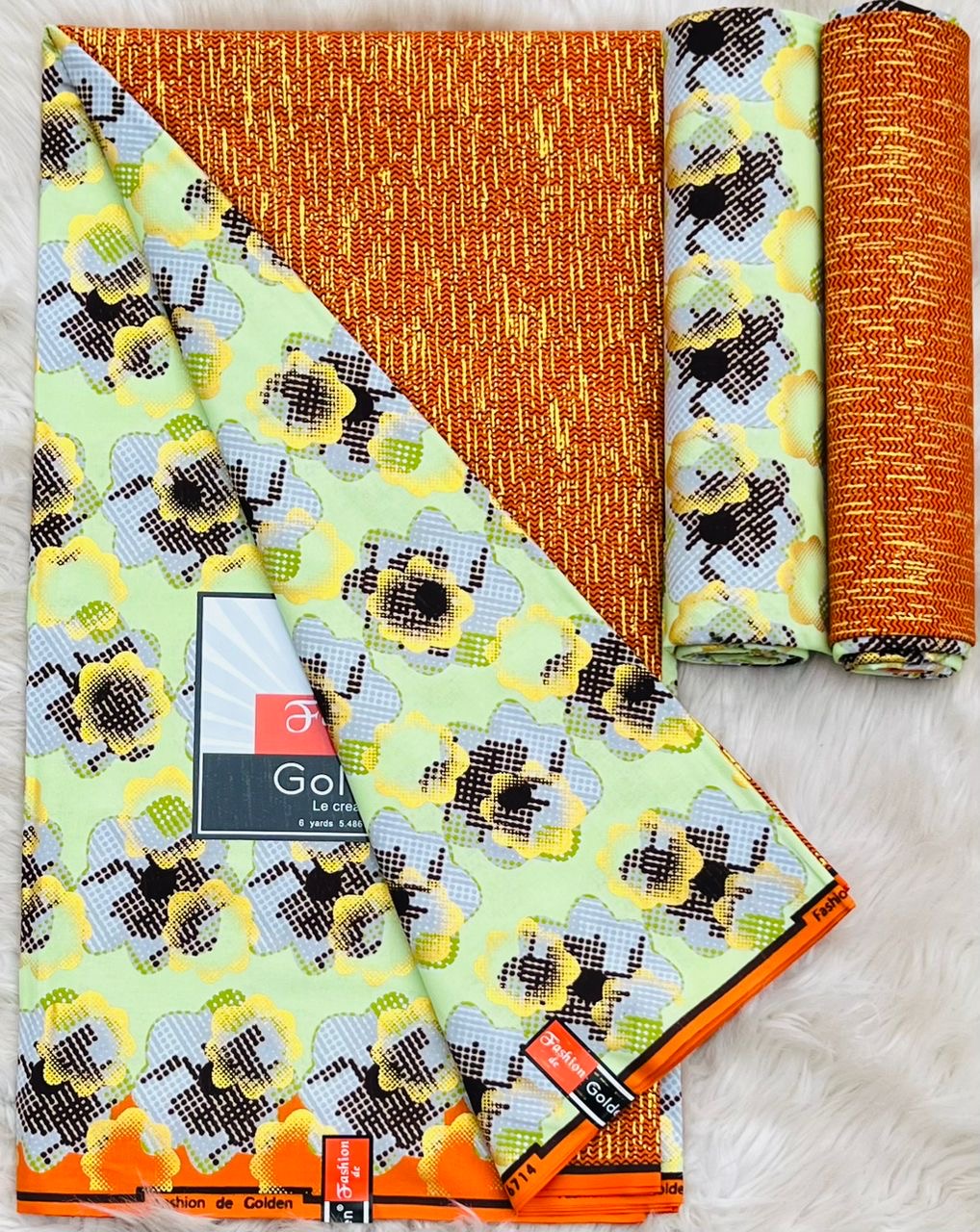 Wodine tissus 3 mètres multicolores  - Vue détaillée 1