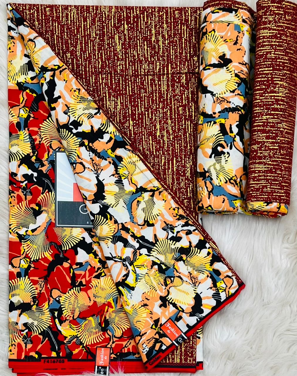 Wodine tissus 3 mètres multicolores  - Vue détaillée 3