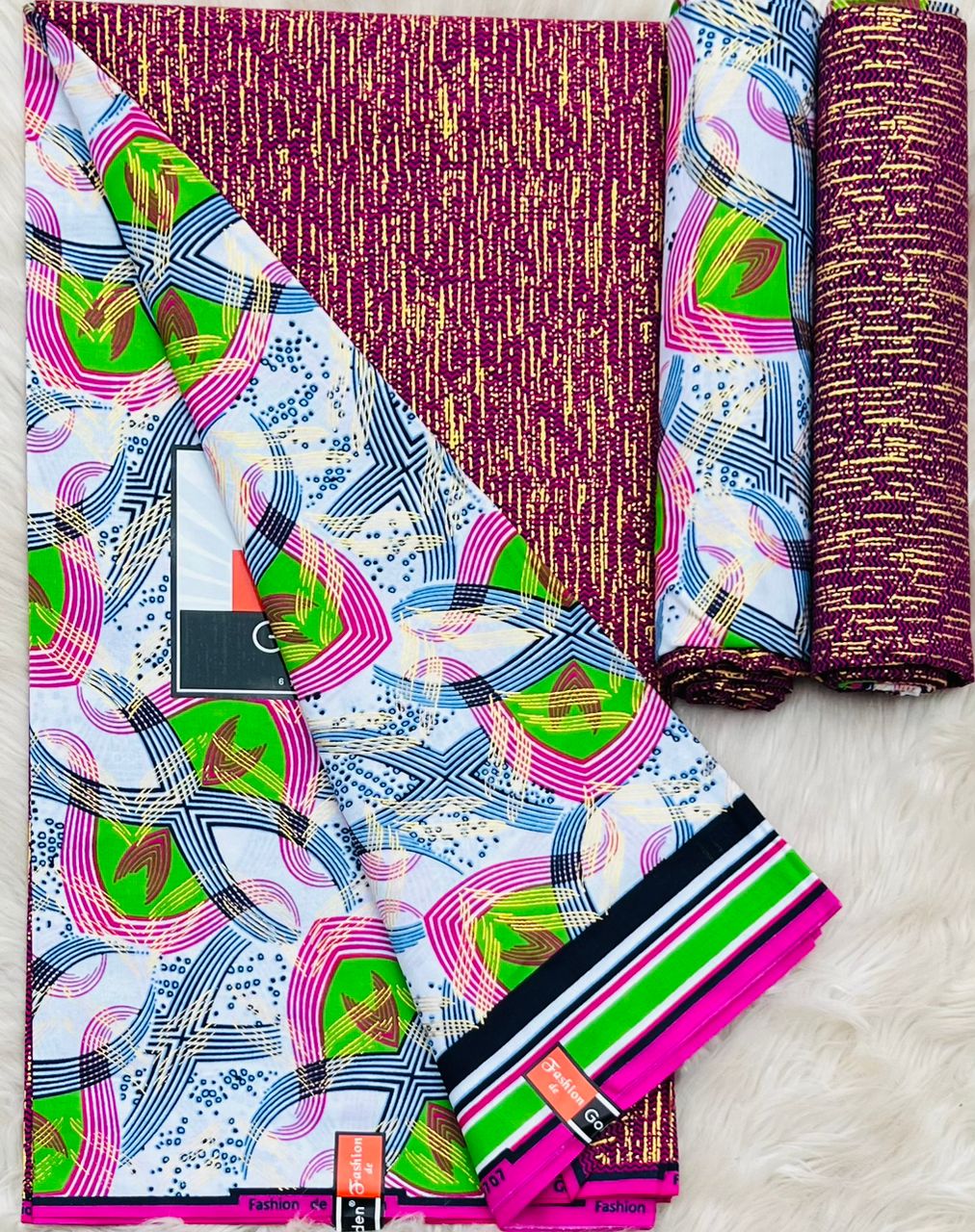 Wodine tissus 3 mètres multicolores  - Vue détaillée 7