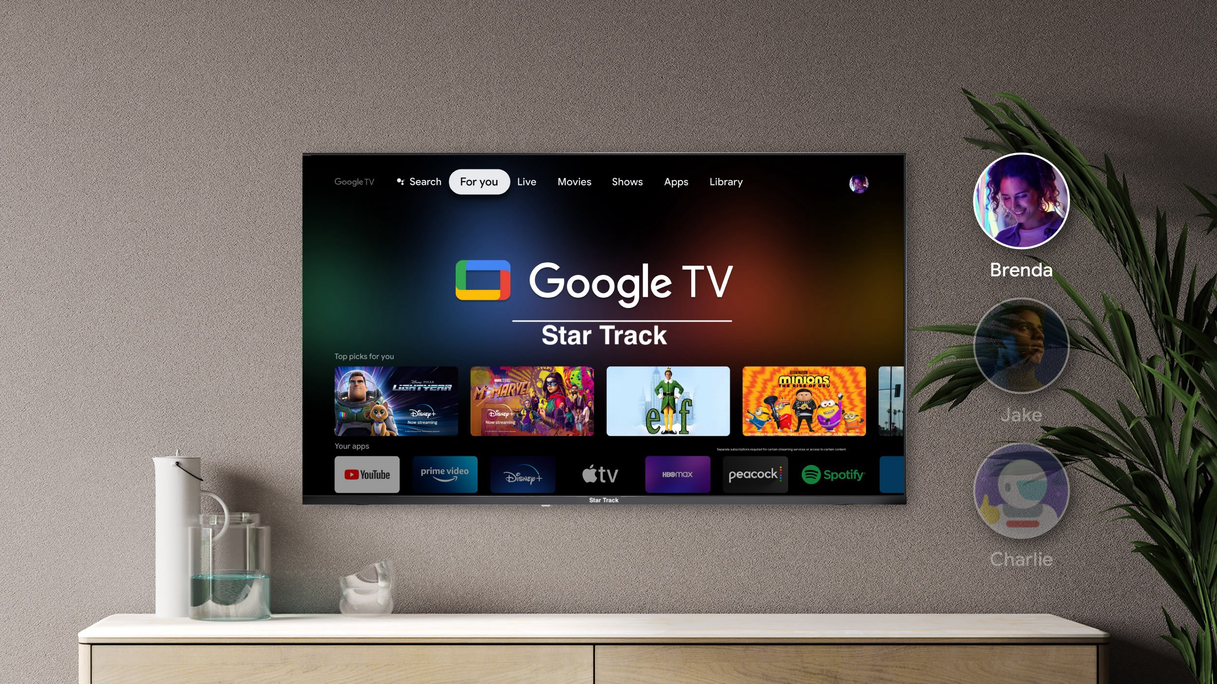TV 65 Smart Google TV  - Vue détaillée 3