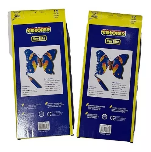 2 boîtes de 12 crayons de couleur grands, à pointe épaisse - Vue détaillée 1