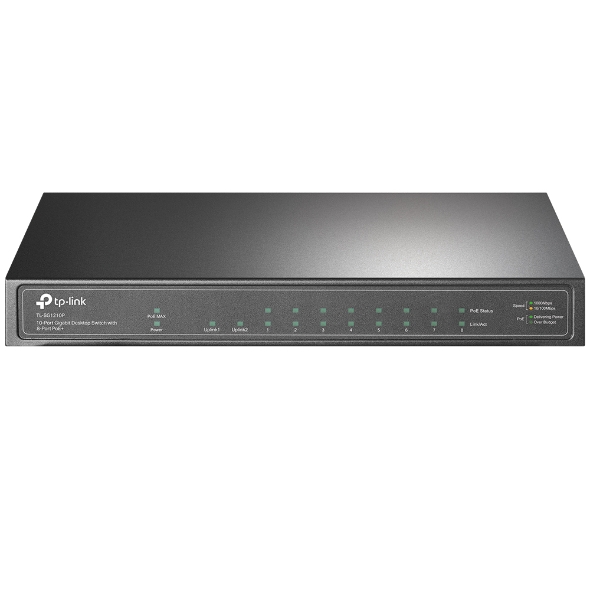 TP-Link Switch PoE (TL-SG1210P) 10 ports Gigabit, 8 ports PoE+ - Vue détaillée 2