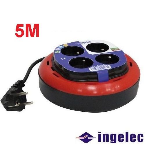 Rallonge Enroulable avec 4 Prises la longueur est de 10 mètres - Vue détaillée 1