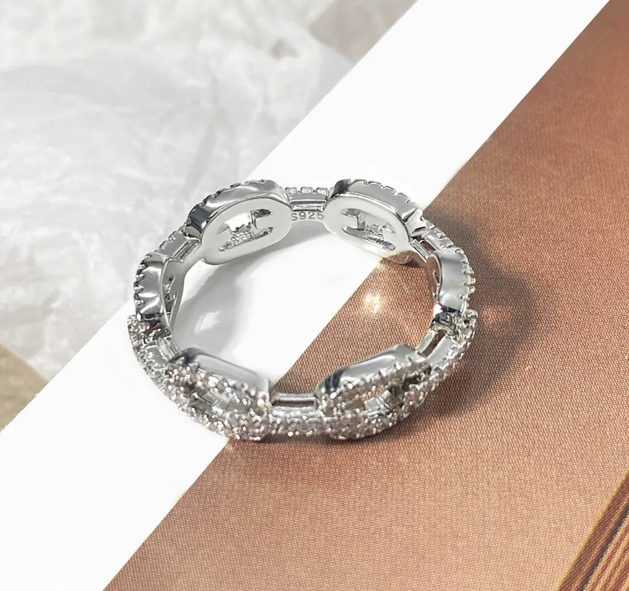 Bague de fiançailles en argent  - Vue détaillée 4