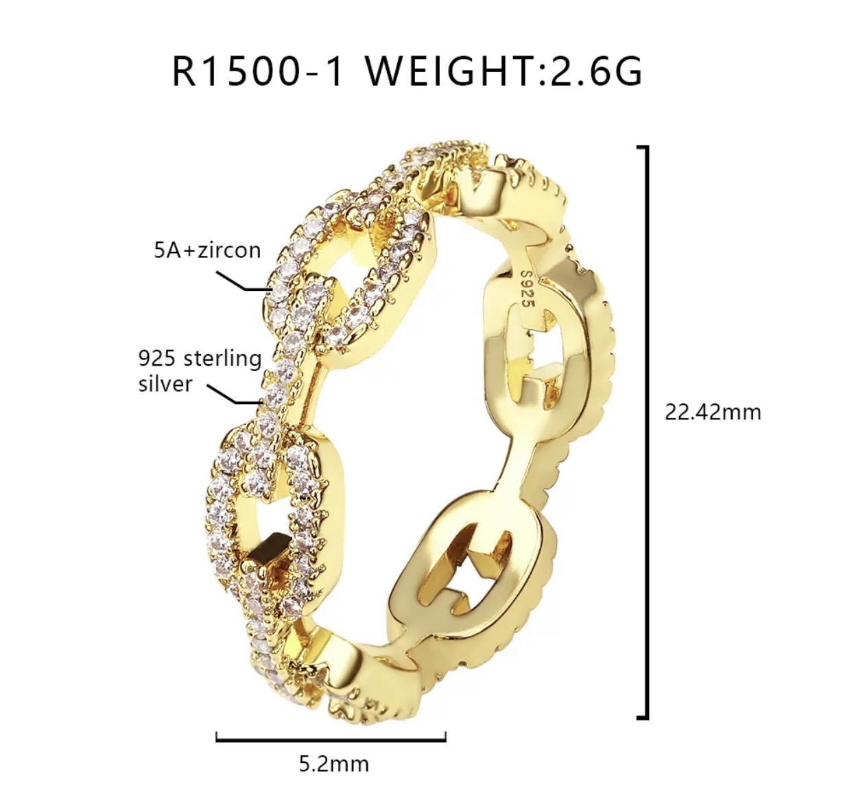 Bague de fiançailles en argent  - Vue détaillée 5