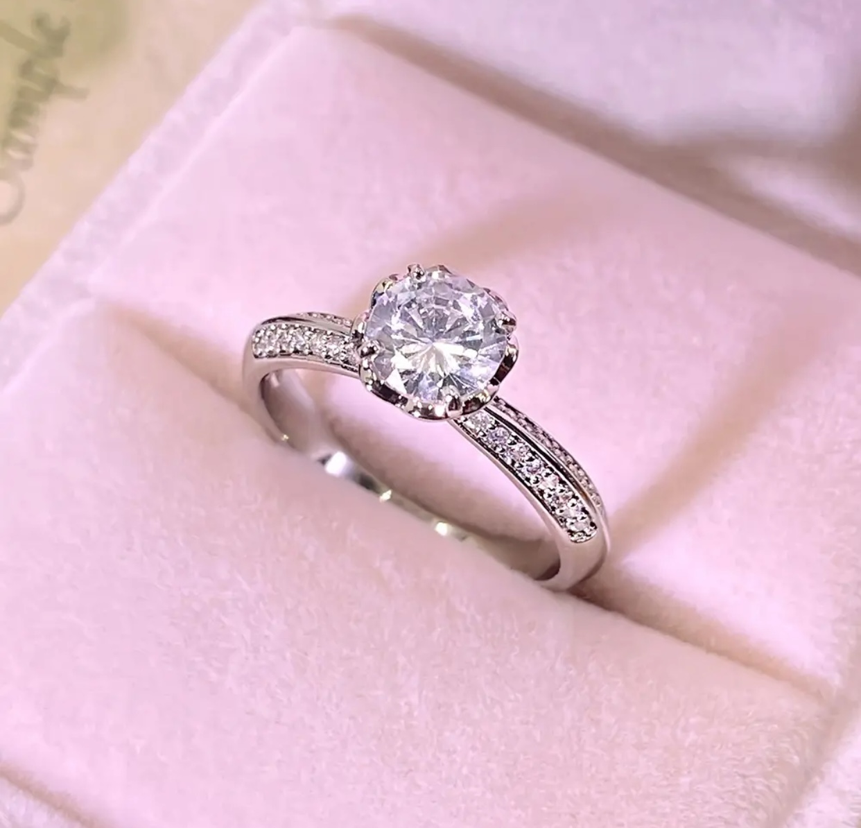 Bague de fiançailles en argent  - Vue détaillée 1