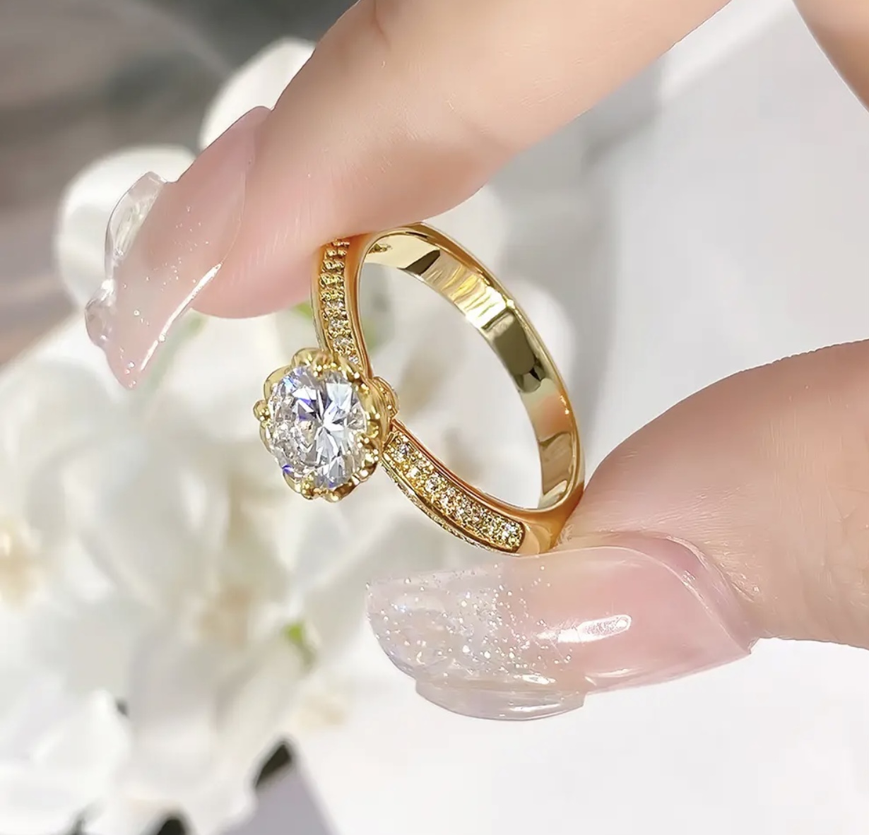 Bague de fiançailles en argent  - Vue détaillée 2