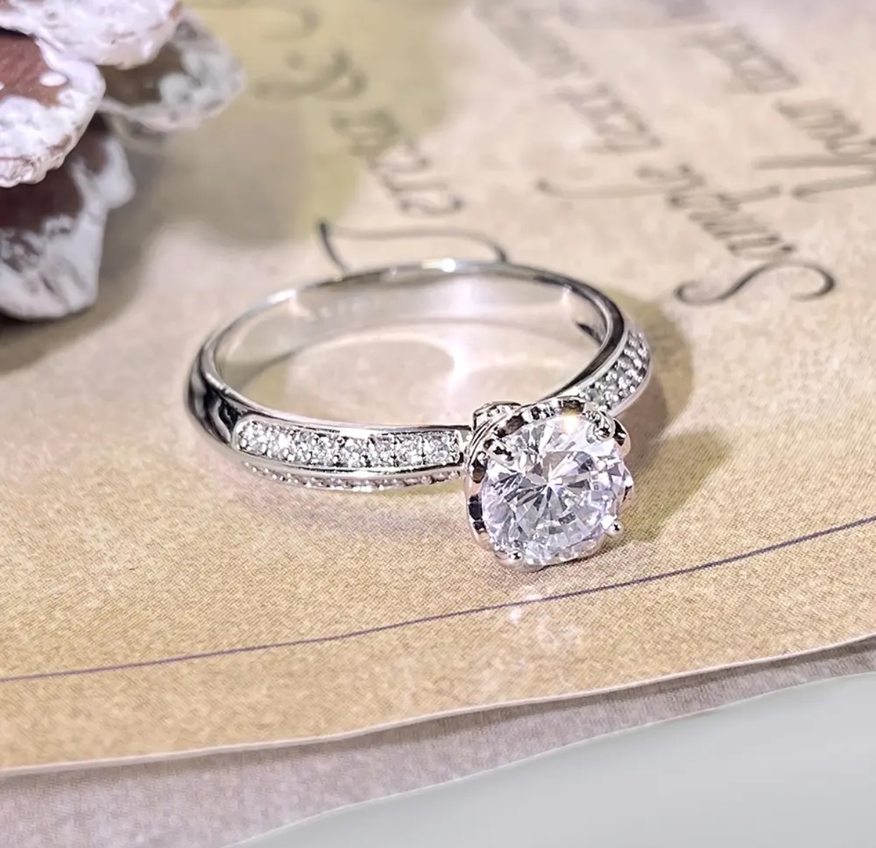 Bague de fiançailles en argent  - Vue détaillée 3