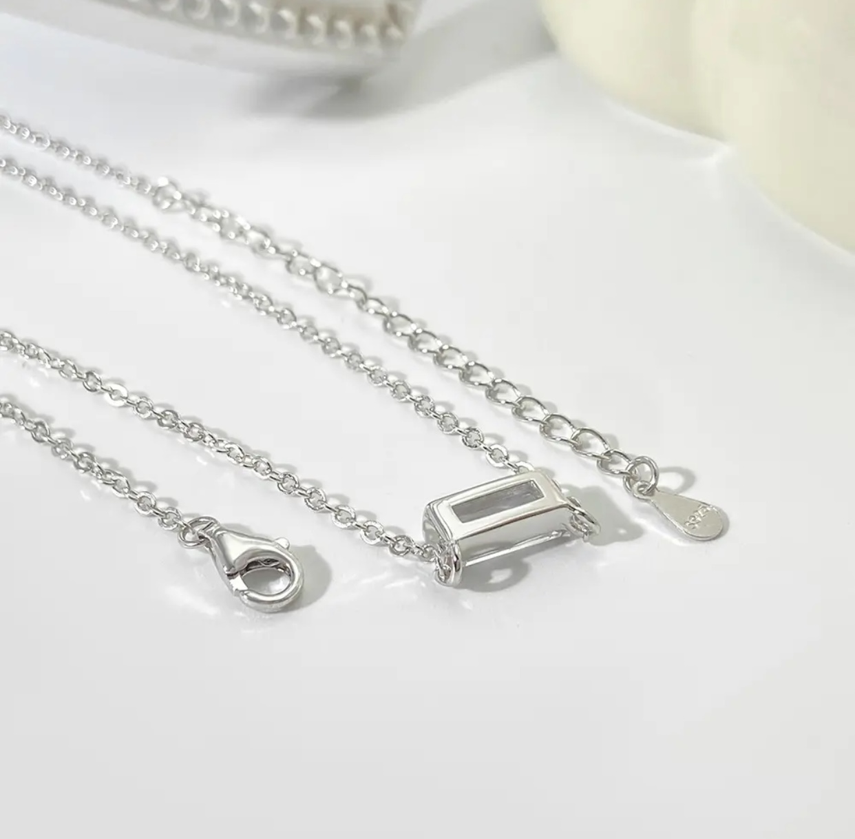 Ensemble collier en argent  - Vue détaillée 3