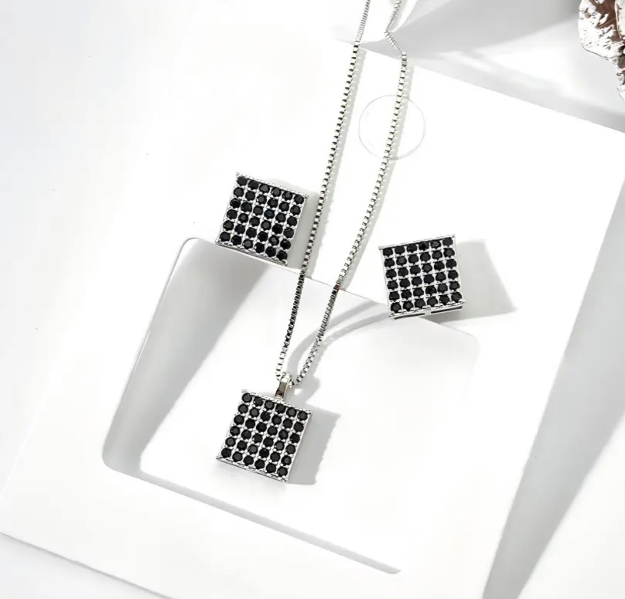 Ensemble collier en argent pour femme  - Vue détaillée 3