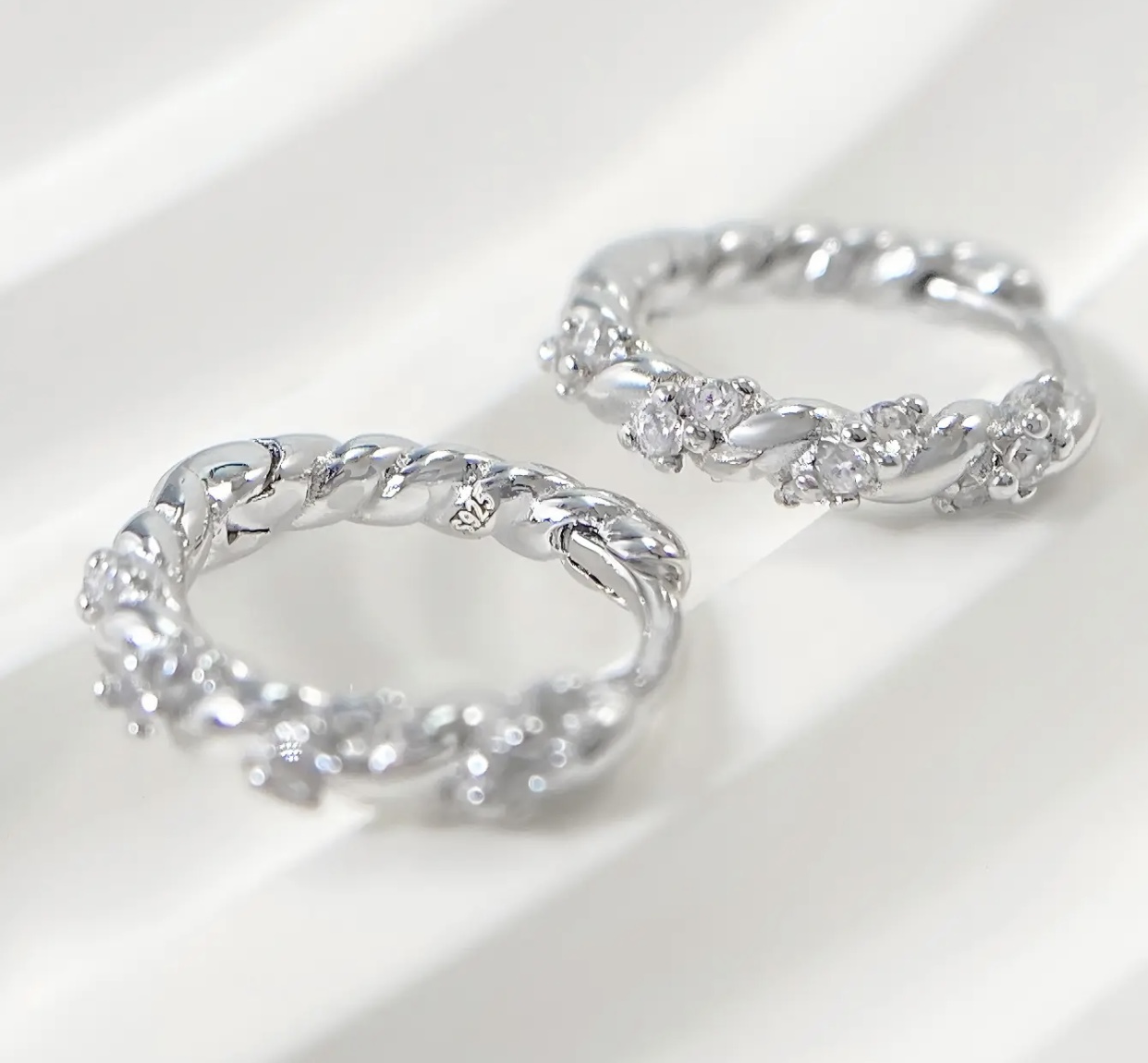 Ensemble bague boucles en argent  - Vue détaillée 3