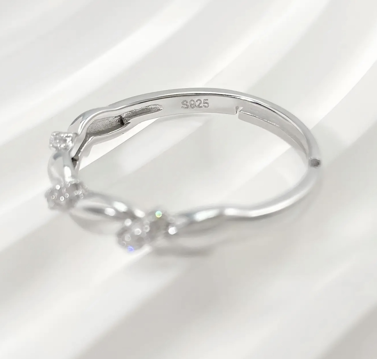 Ensemble bague boucles en argent  - Vue détaillée 4