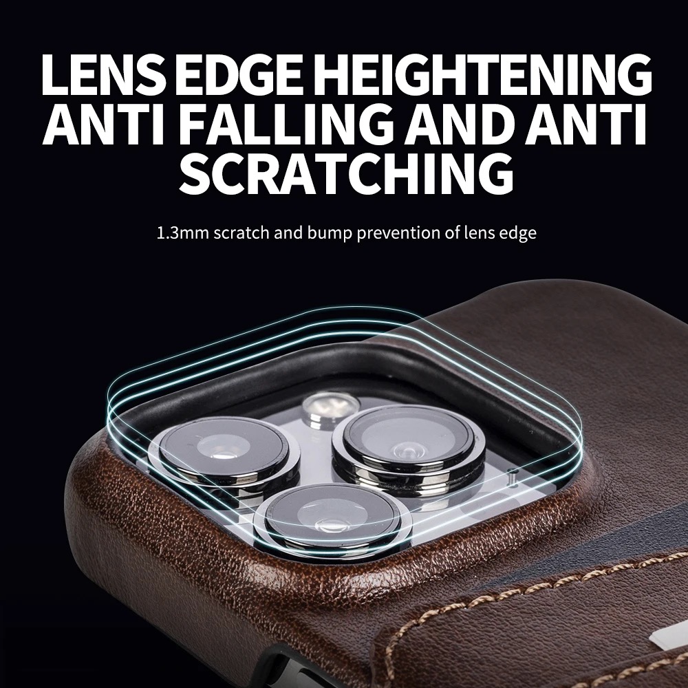 Pochette en cuir véritable  - Vue détaillée 3